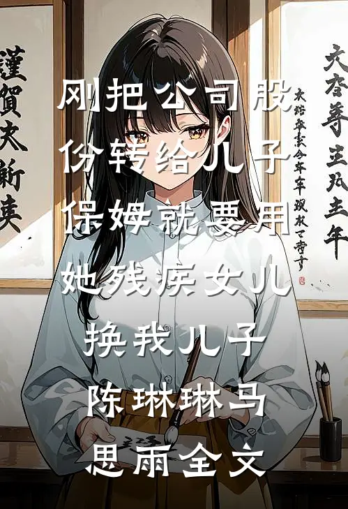 刚把公司股份转给儿子，保姆就要用她残疾女儿换我儿子陈琳琳马思雨全文