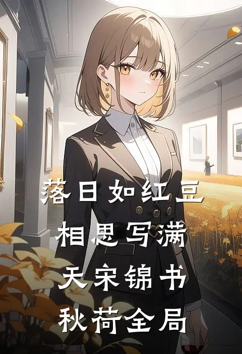落日如红豆，相思写满天宋锦书秋荷全局